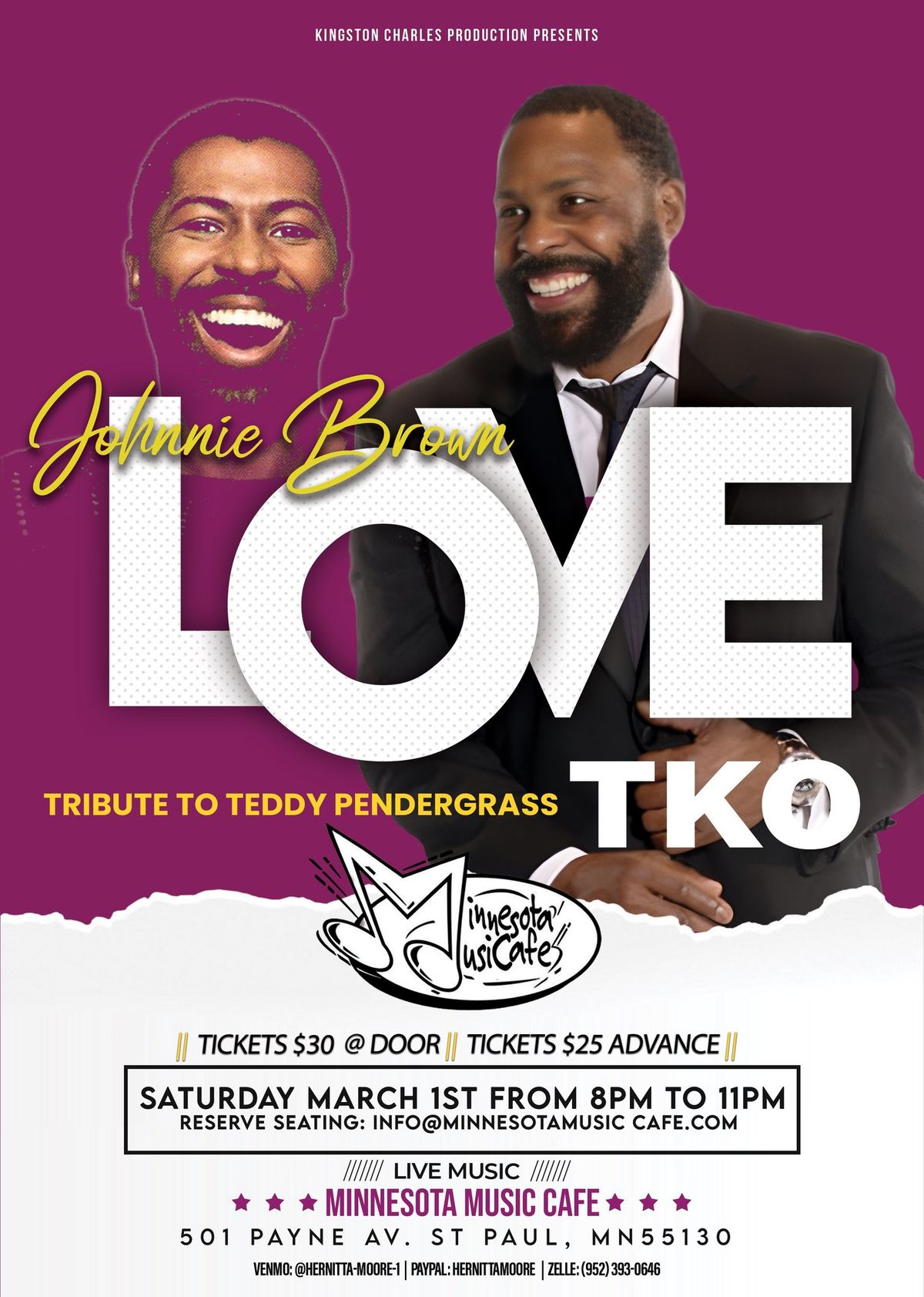 Johnnie Brown \u201cLove TKO\u201d Tribute To Teddy Pendergrass