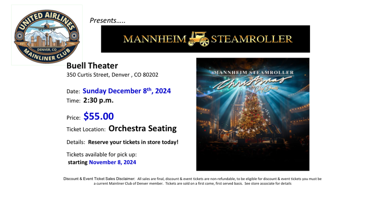 Parking Mannheim Steamroller Christmas - Dallas