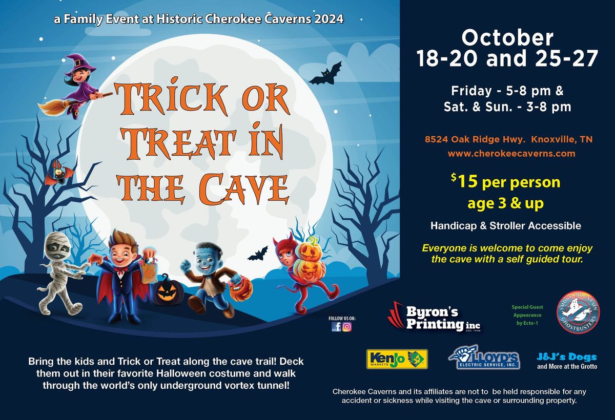 Cherokee Caverns presents~Trick or Treat in the Cave 2024