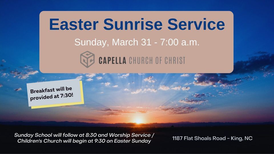 Easter Sunrise Service at Capella