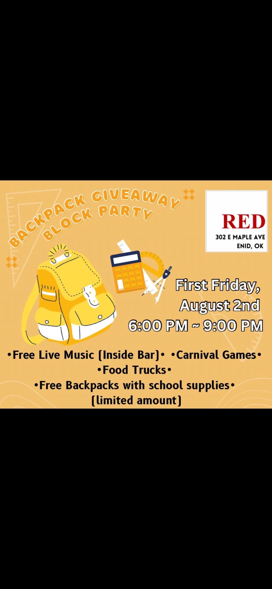 RED\u2019s Backpack Giveaway Block Party 