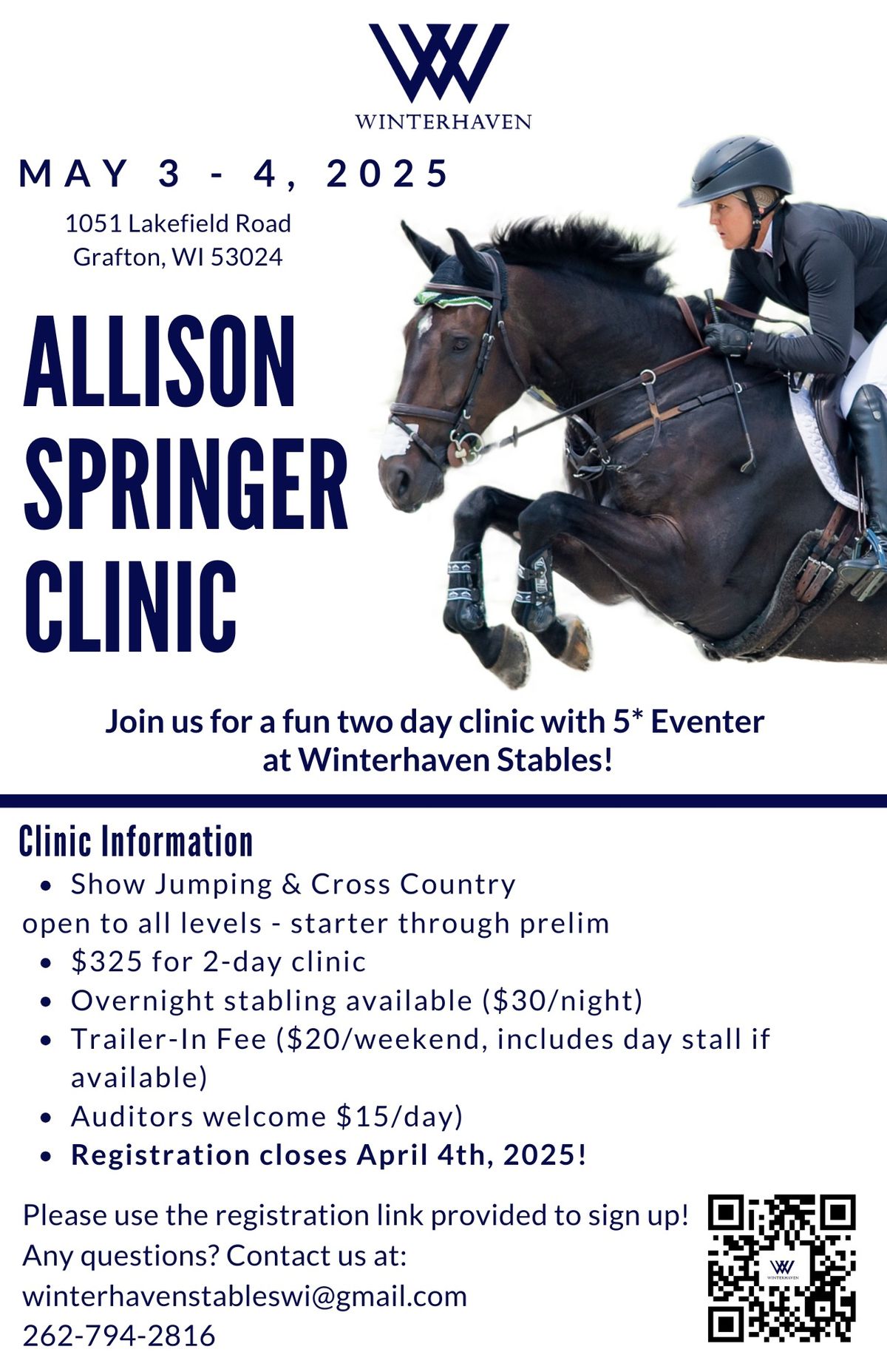 Allison Springer Eventing Clinic at Winterhaven Stables