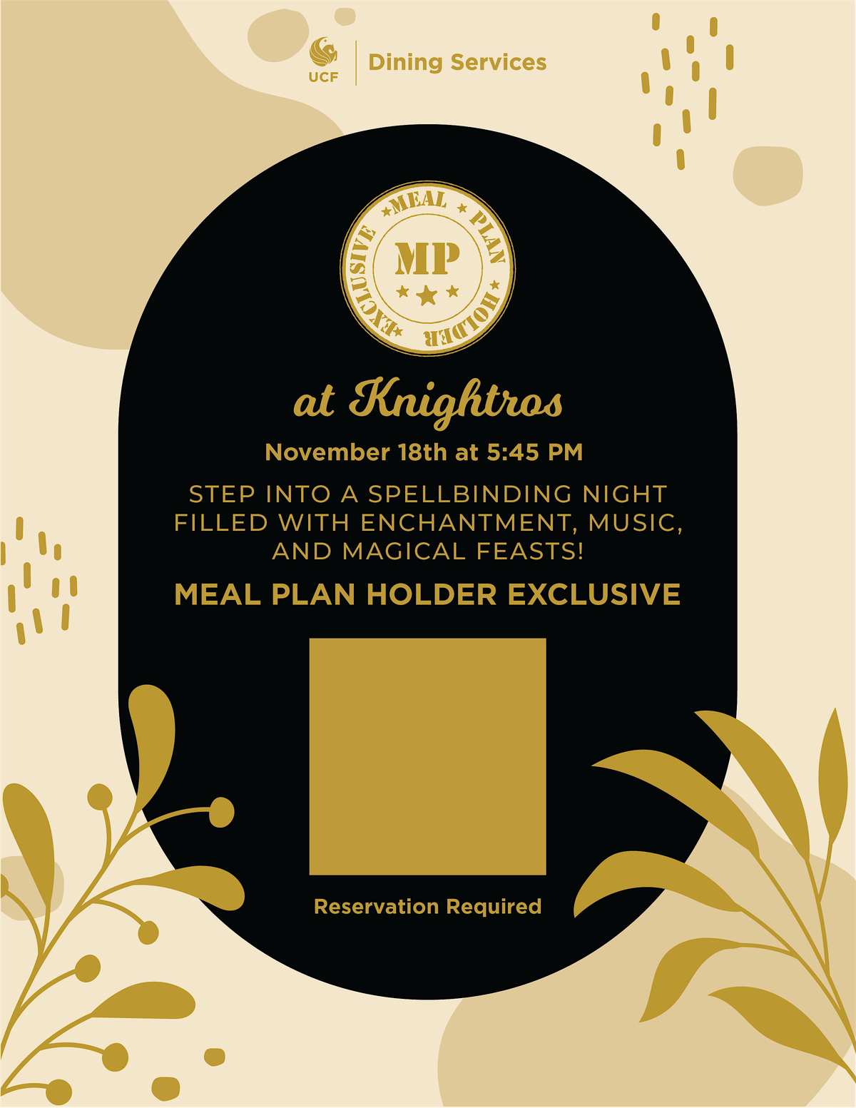 Meal Plan Holder Exclusive: The Great Hall