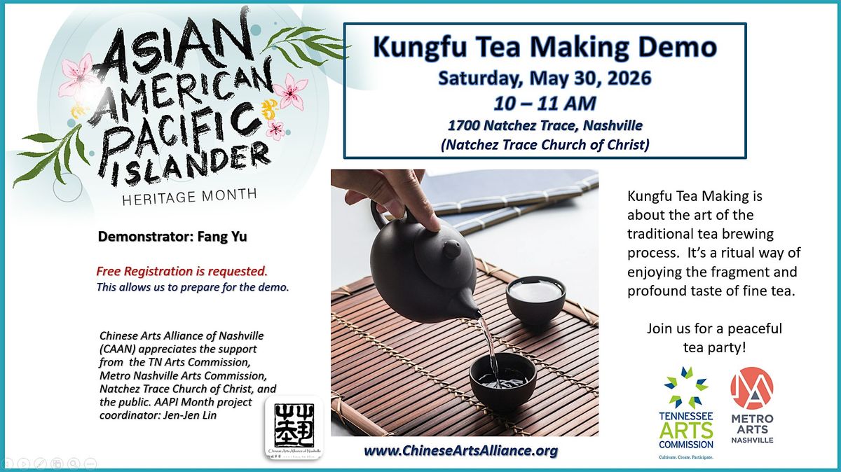 Kungfu Tea Making Demonstration, an AAPI Heritage Month event by CAAN