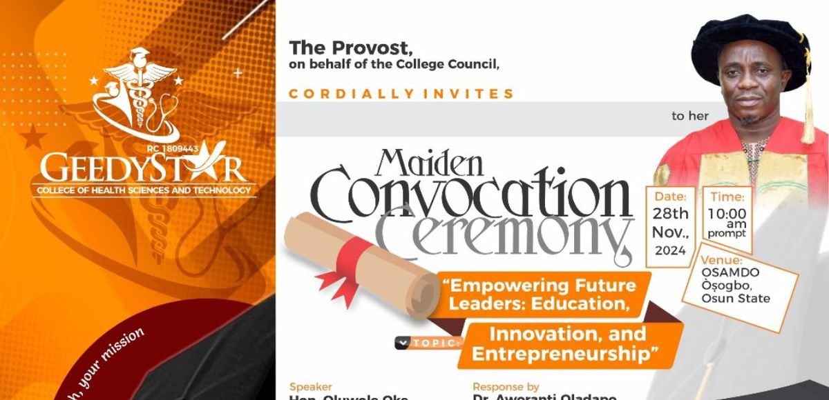 GeedyStar College Maiden Convocation program 