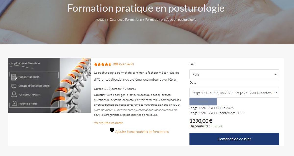 Formation pratique en posturologie