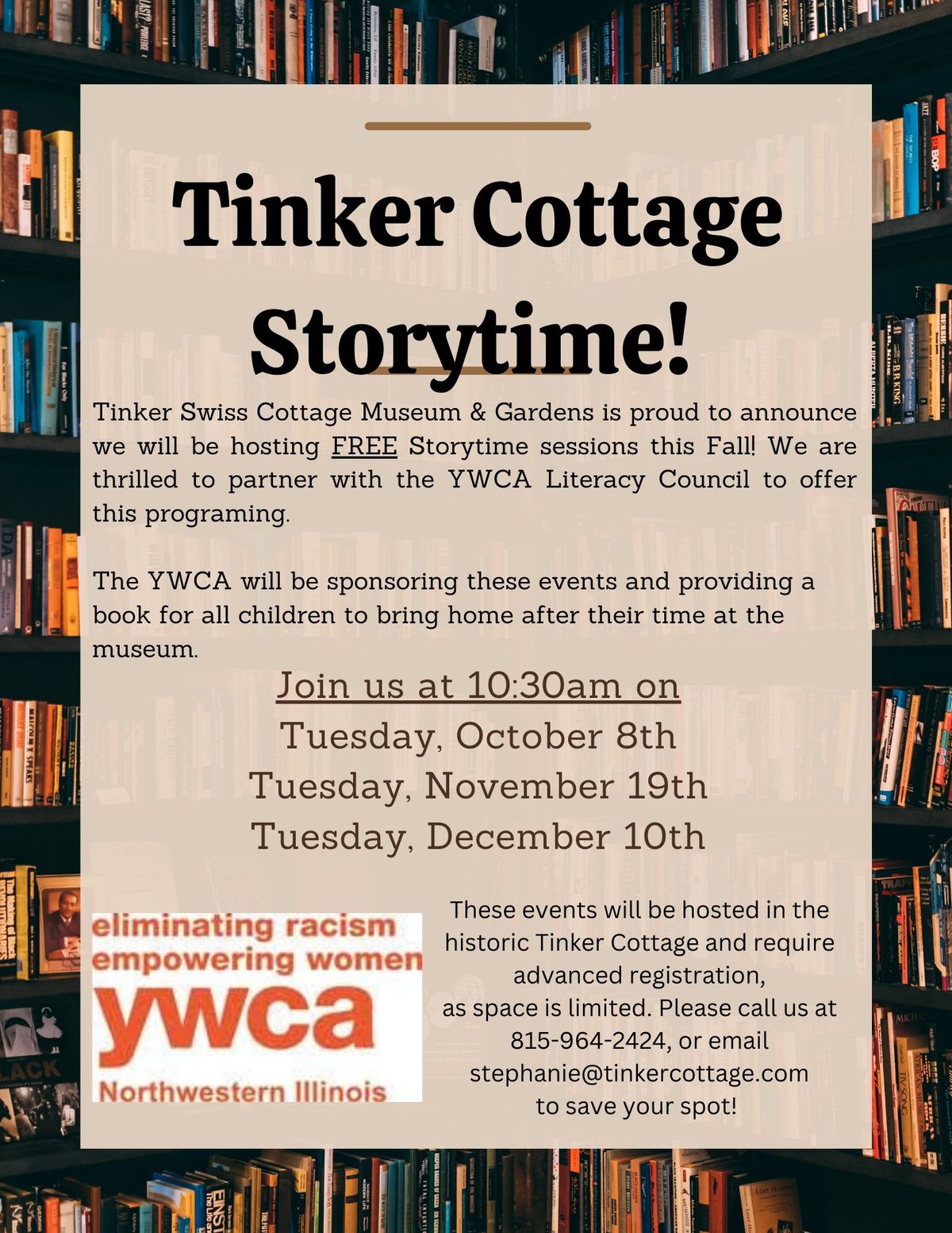 October Storytime at Tinker Cottage!