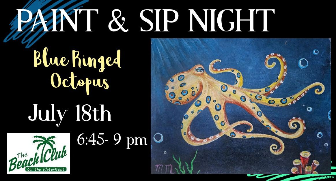 Blue Ringed Octopus Paint Night 