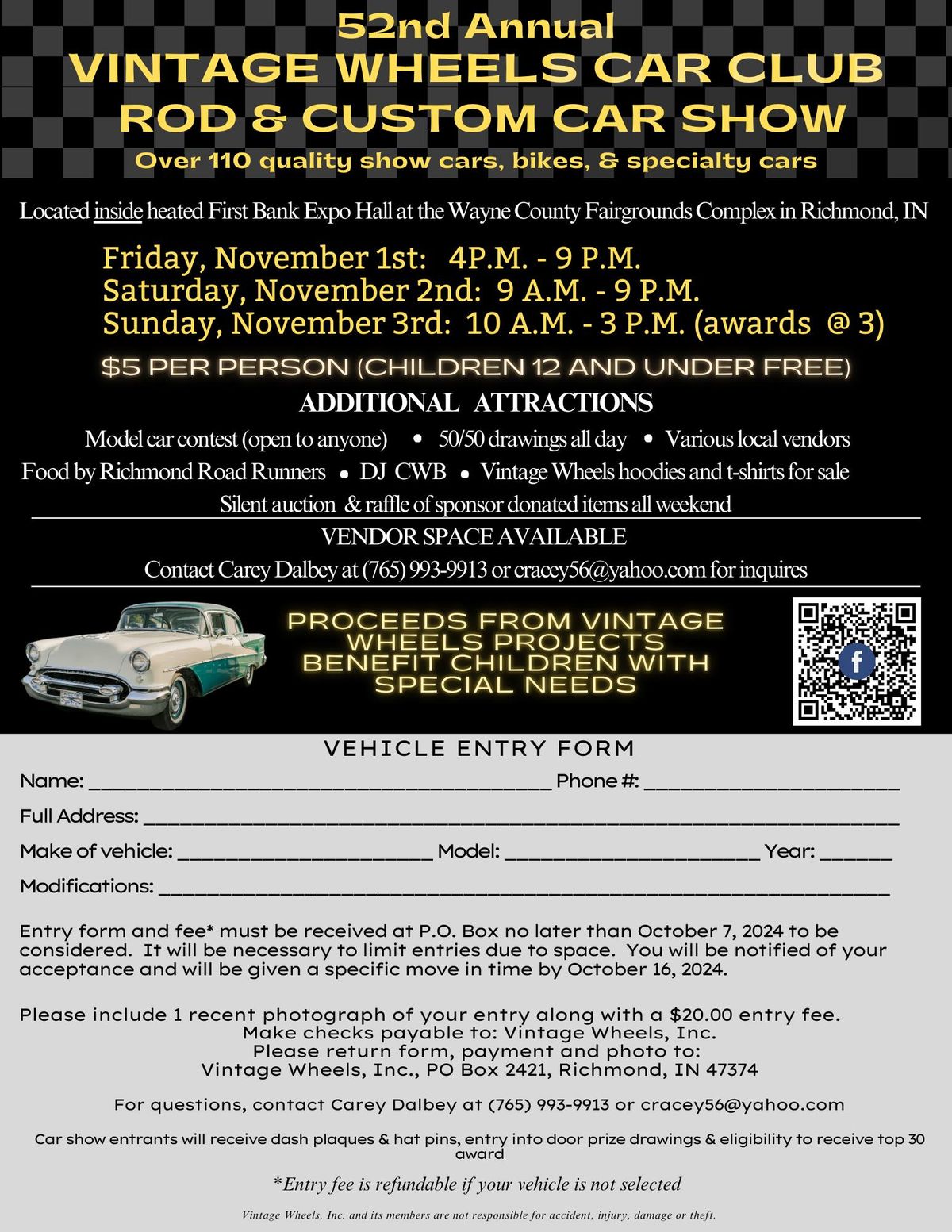 52nd Annual Indoor Rod & Custom Car Show presented by Vintage Wheels Car Club