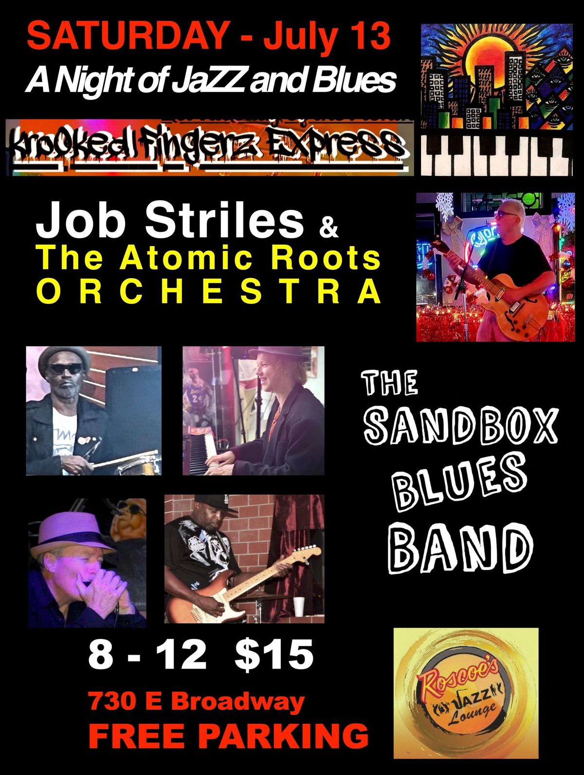 A night of Jazz and Blues at Roscoe's - Three Bands