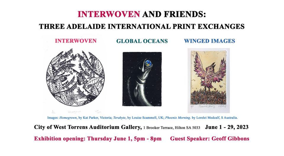 Three Adelaide International Print exchanges at the City of West Torrens Auditorium Gallery