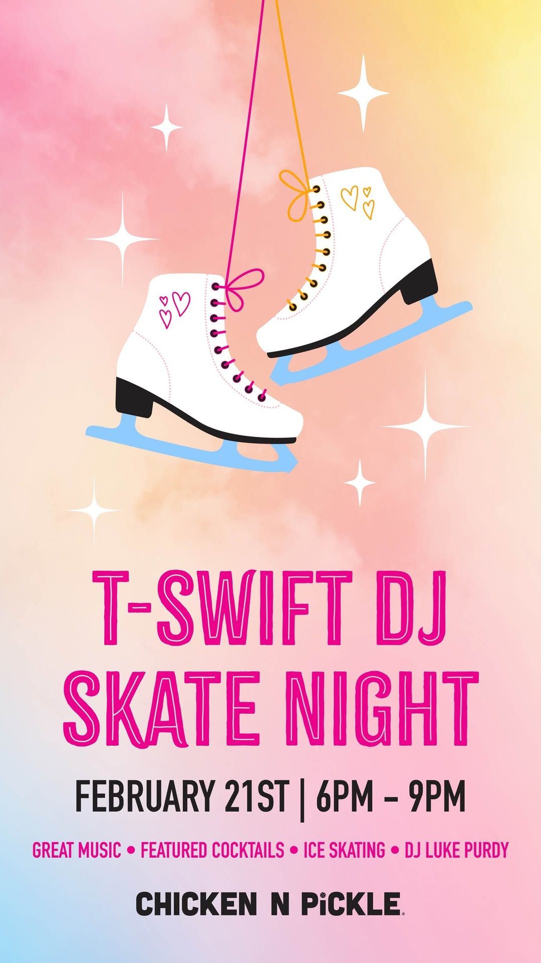 TSwift DJ Skate Night at Chicken N Pickle