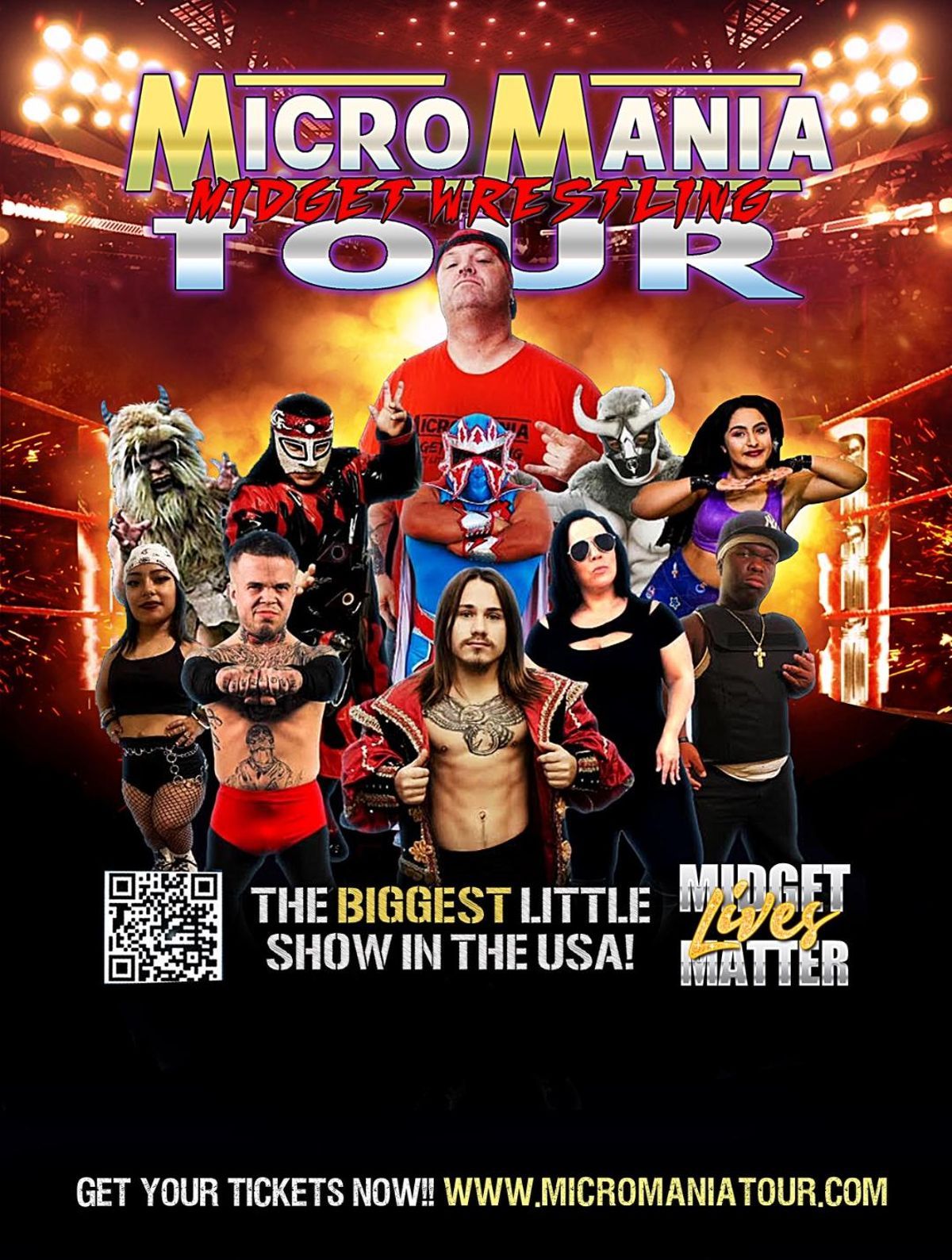 Micro Mania Tour Midget Wrestling at Eight Seconds Saloon