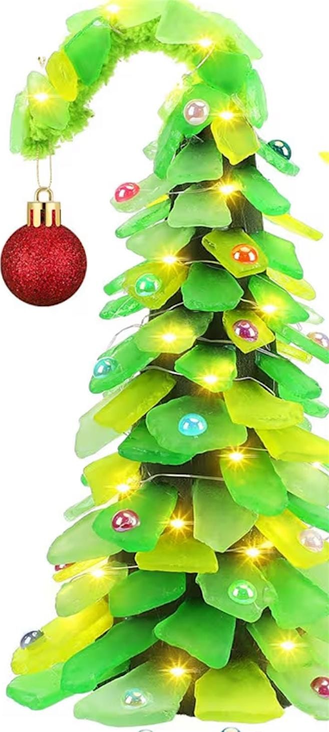 Green Sea Glass Christmas Tree
