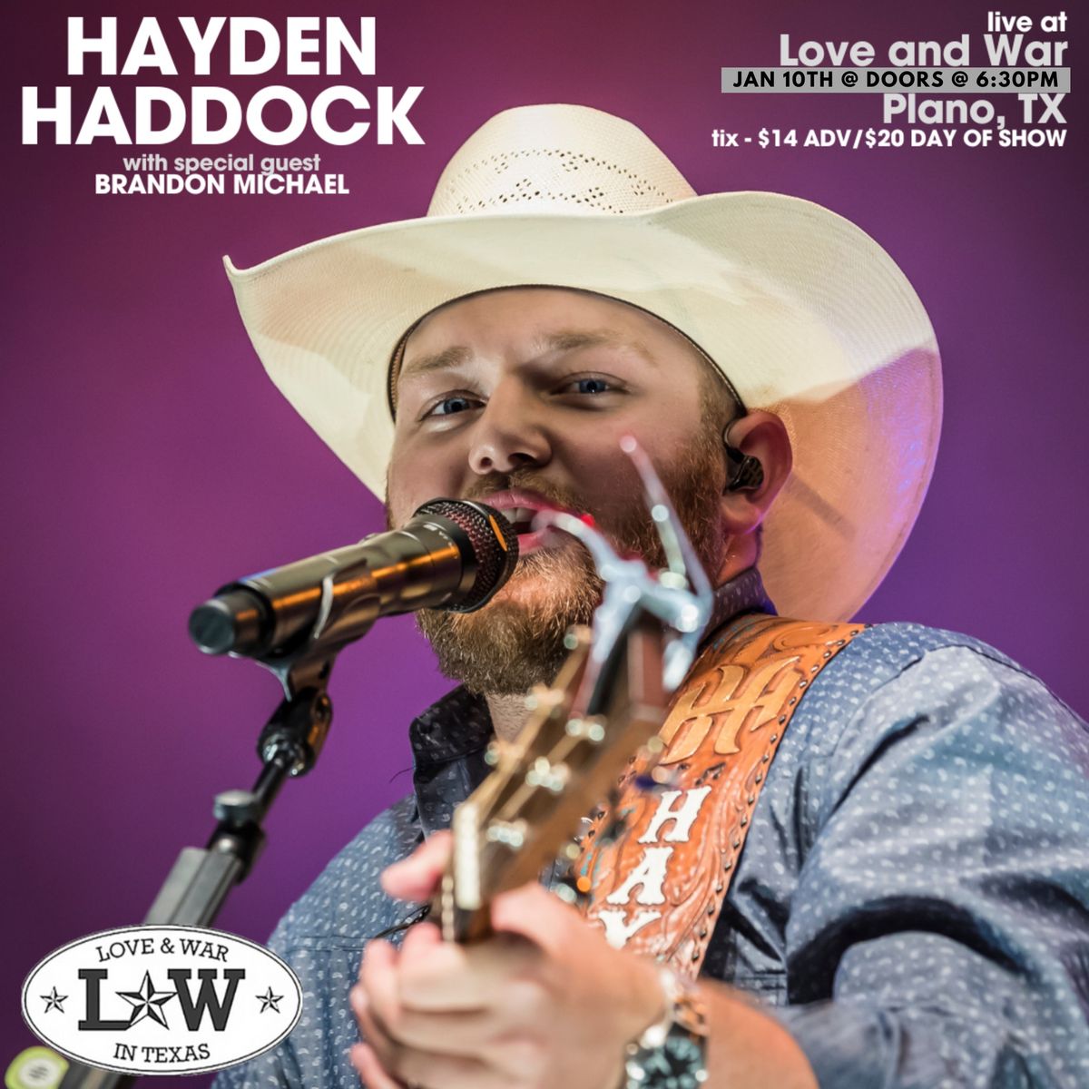 HAYDEN HADDOCK - Live at Love and War (Plano, TX) 