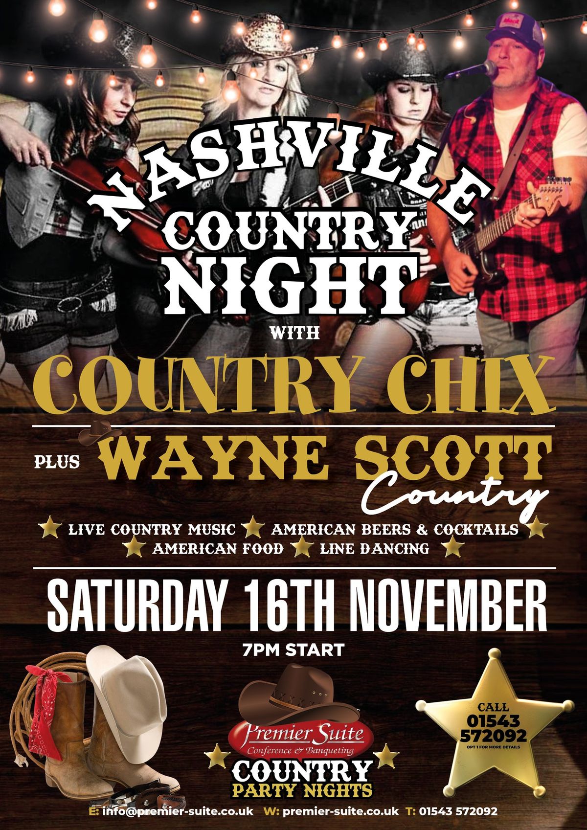 Nashville Country Night with Country Chix & Wayne Scott at The Premier Suite