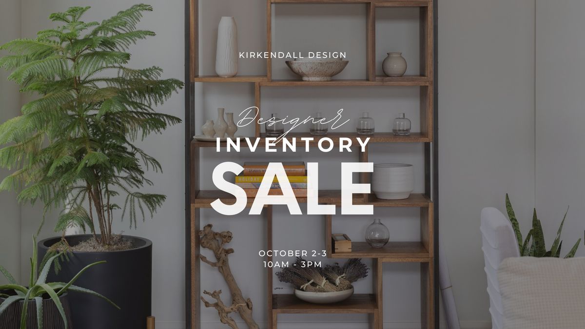 Designer Inventory Sale, Oct 2-3 