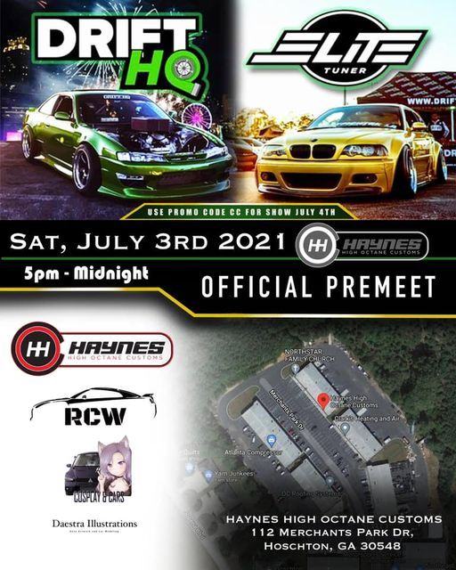 Cosplay And Cars Official Premeet Haynes High Octane Customs Hoschton 3 July To 4 July