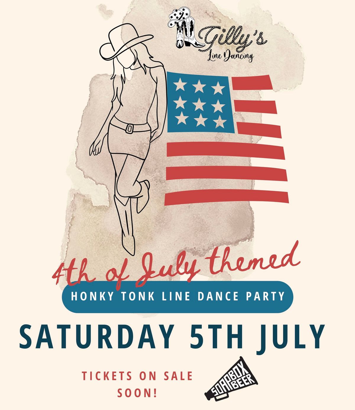 Honky Tonk Line Dance Party - 4th July themed! 