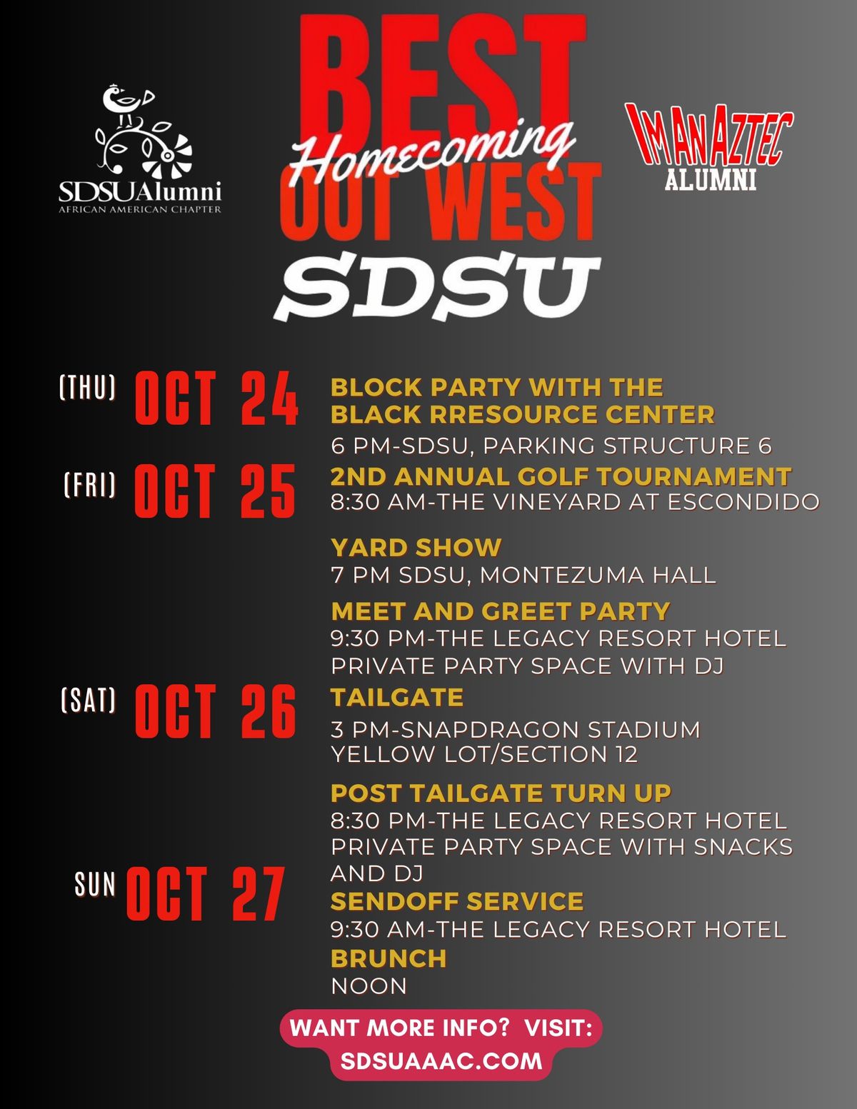 The Best Out West!!  Homecoming and Scholarship Fundraising Weekend