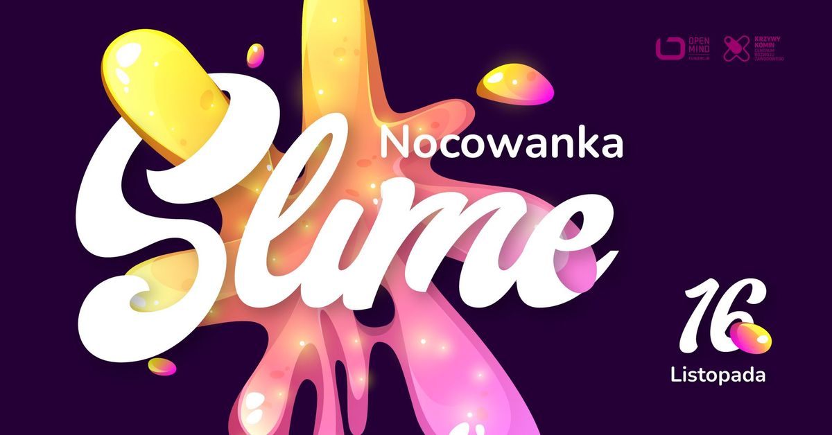 Nocowanka w Krzywym Kominie. Warsztaty z fluo slim\u00f3w