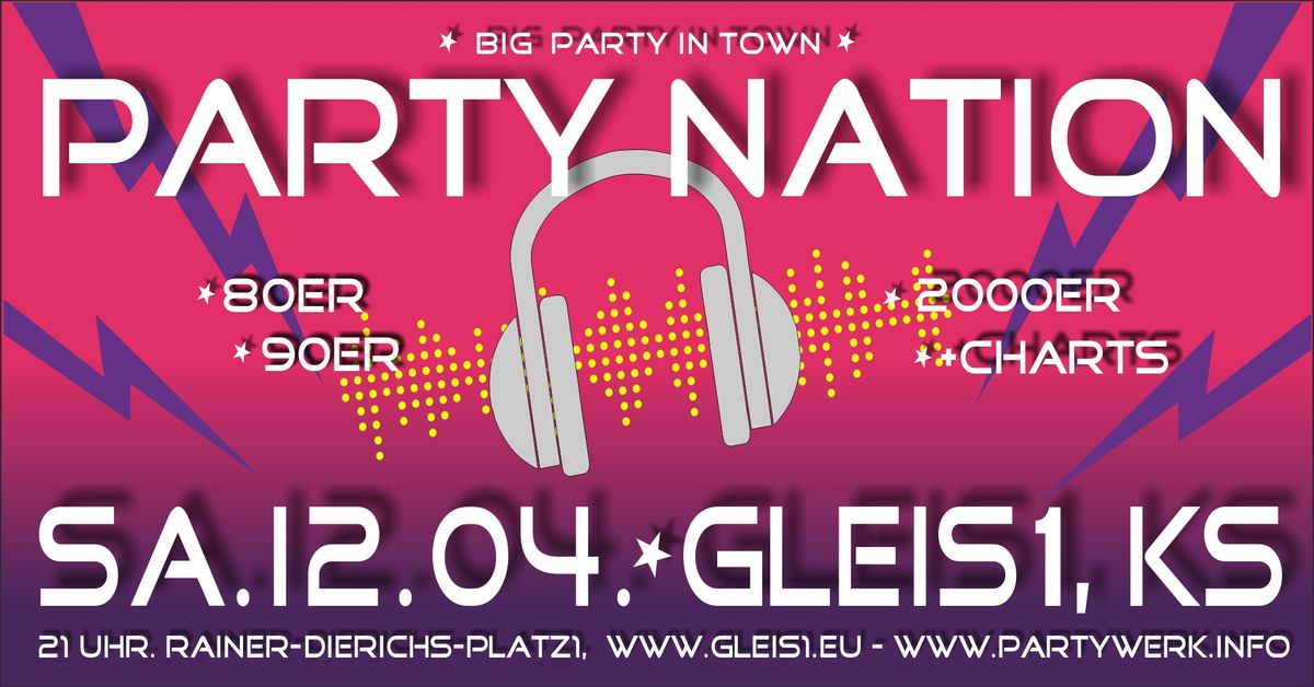 Party Nation Hits der 80er, 90er, 2000er und Charts!