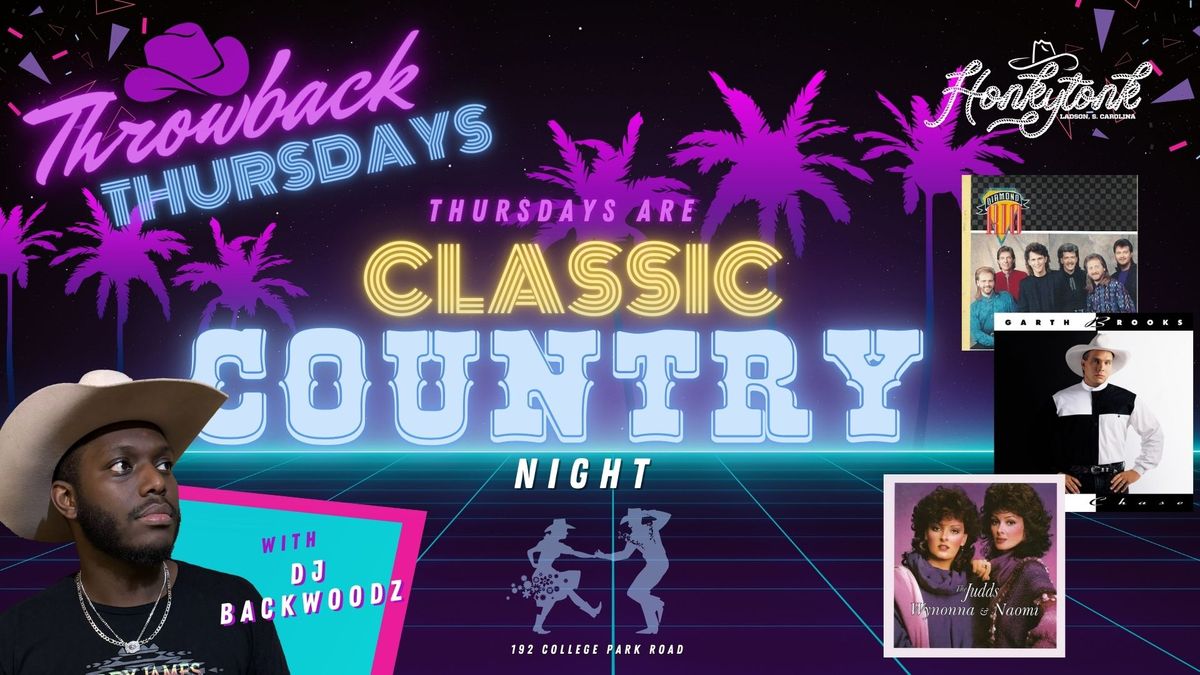 Classic Country Thursdays with DJ Backwoodz at Honkytonk