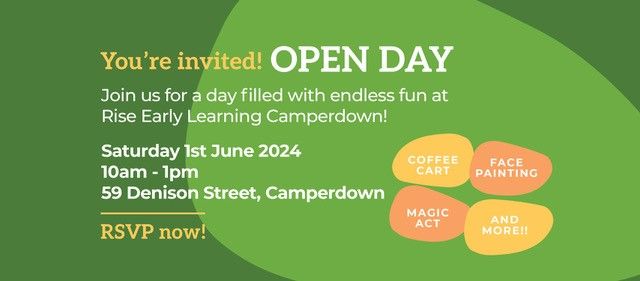 Rise Early Learning Camperdown OPEN DAY!