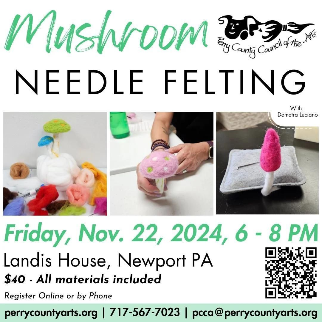 \ud83c\udf44 Mushroom Needle Felting Class \ud83c\udf44 | With Demetra - Horizons Creative Studio