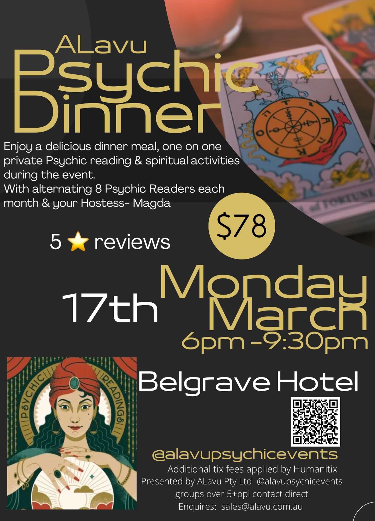 Psychic dinner @Belgrave Hotel