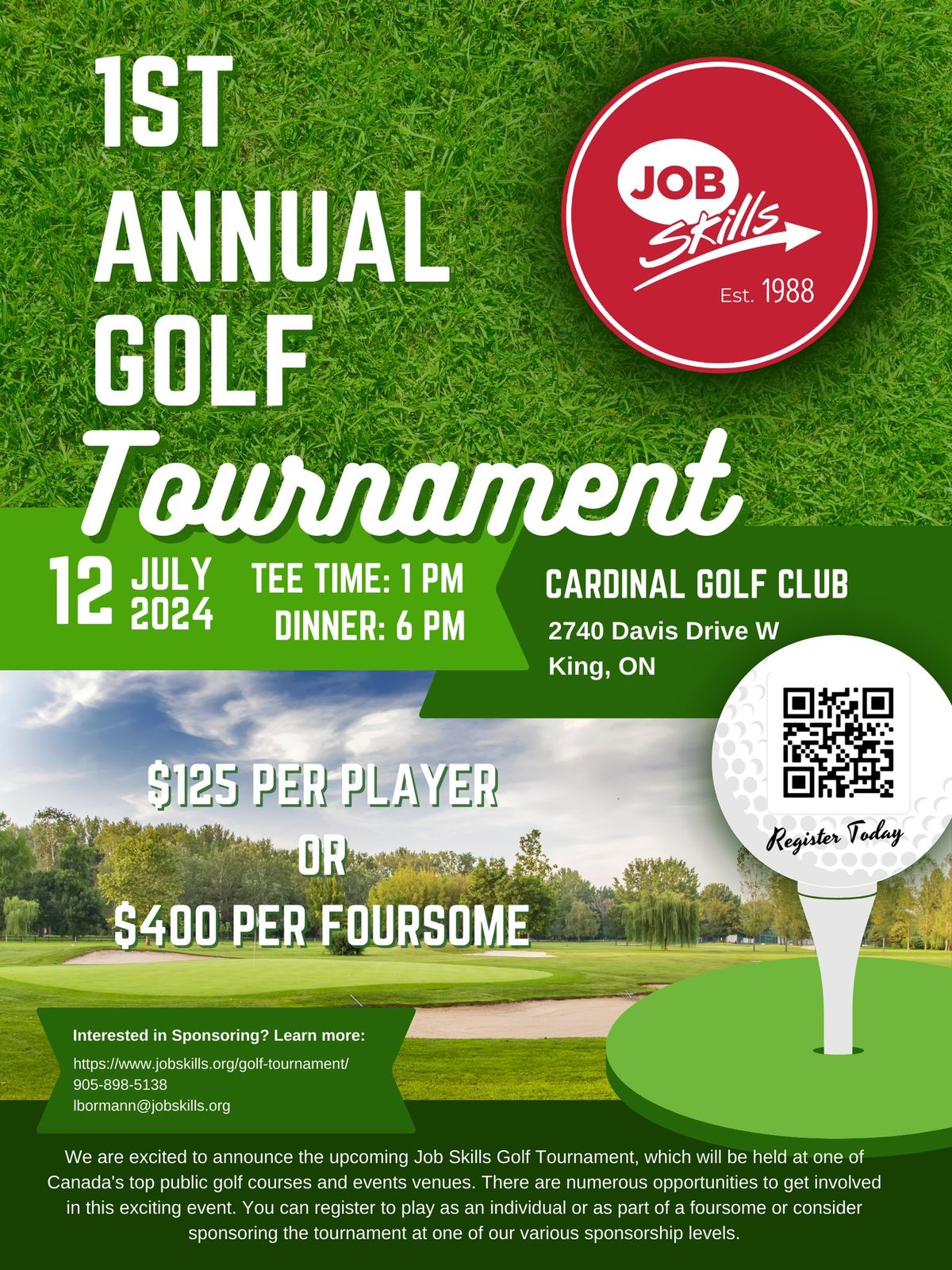 Job Skills' Inaugural Golf Tournament