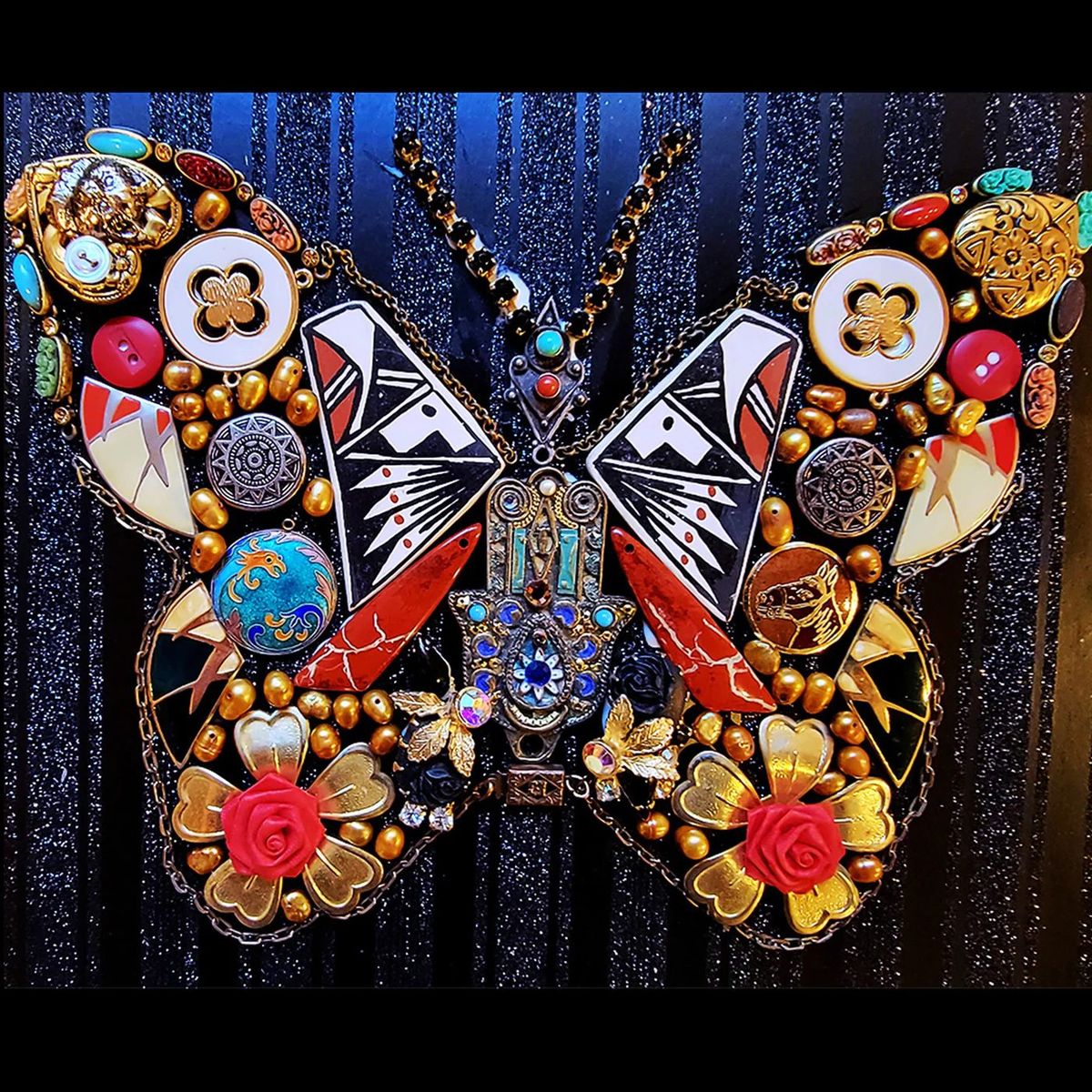 Butterflies from Old Jewelry Art Class