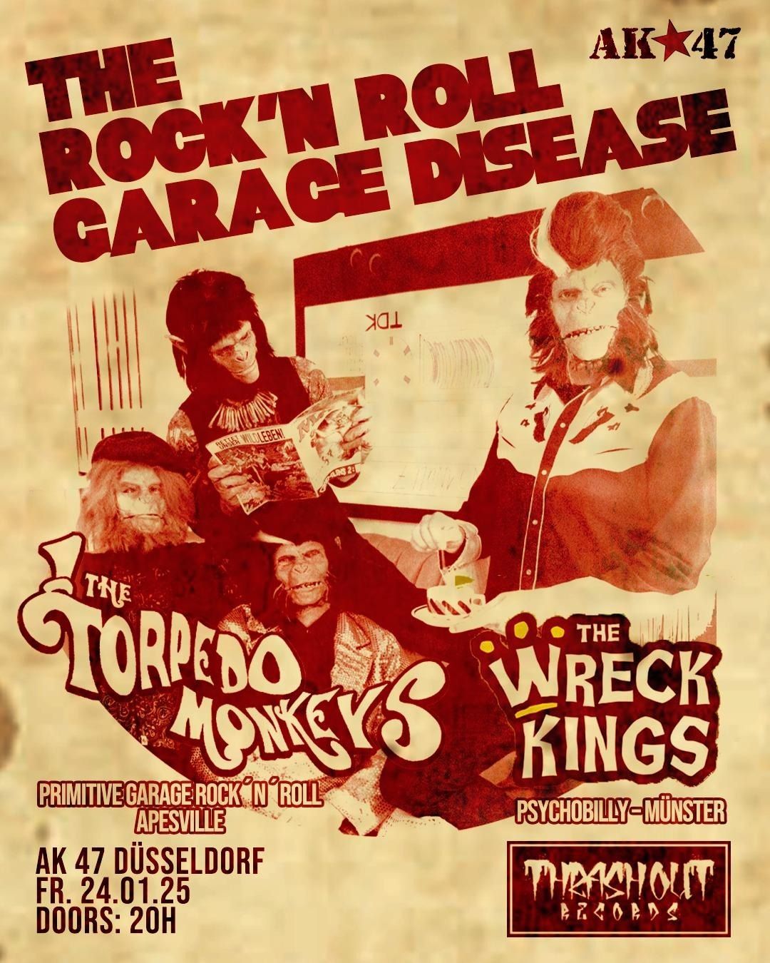 Torpedo Monkeys, GaragePunk'n'Roll\/Ruhrpott + The Wreck Kings, Psychobilly\/M\u00fcnster