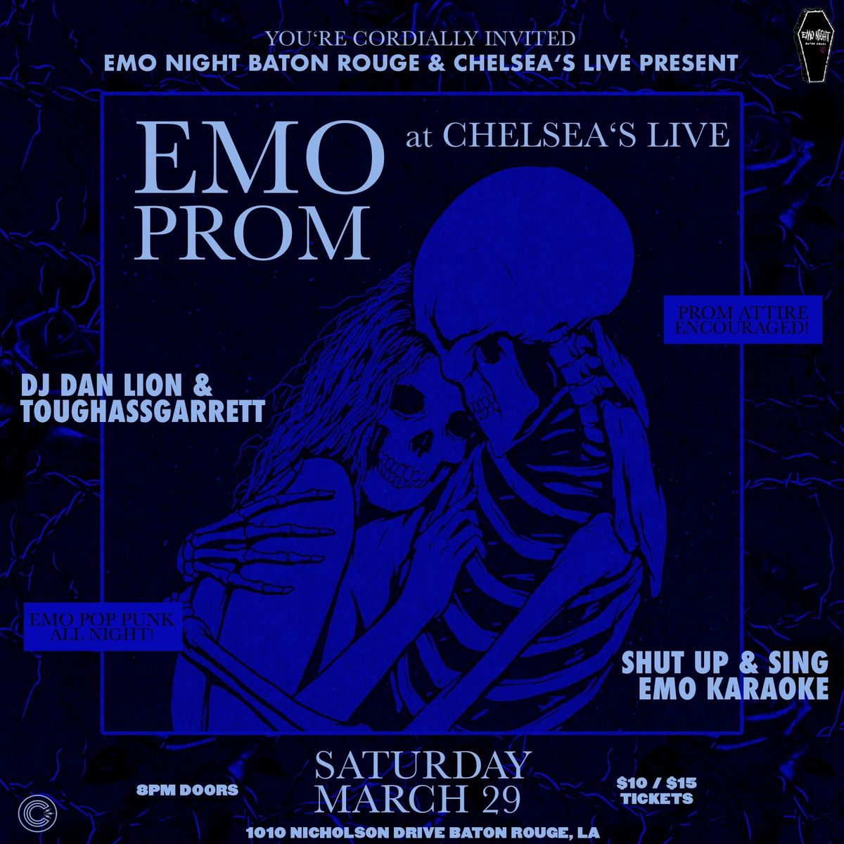 Emo Night Baton Rouge at Chelsea\u2019s Live 