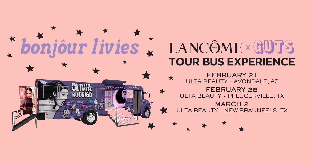 Lanc\u00f4me x Olivia Rodrigo Guts Tour Bus Experience