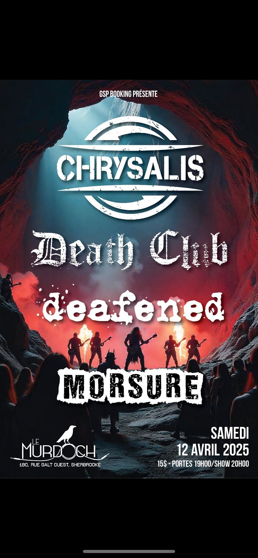 CHRYSALIS \/ DEATH CLUB \/ DEAFENED \/ MORSURE