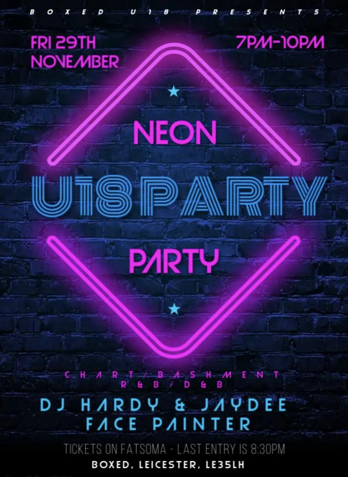 U18\u2019s Neon party 