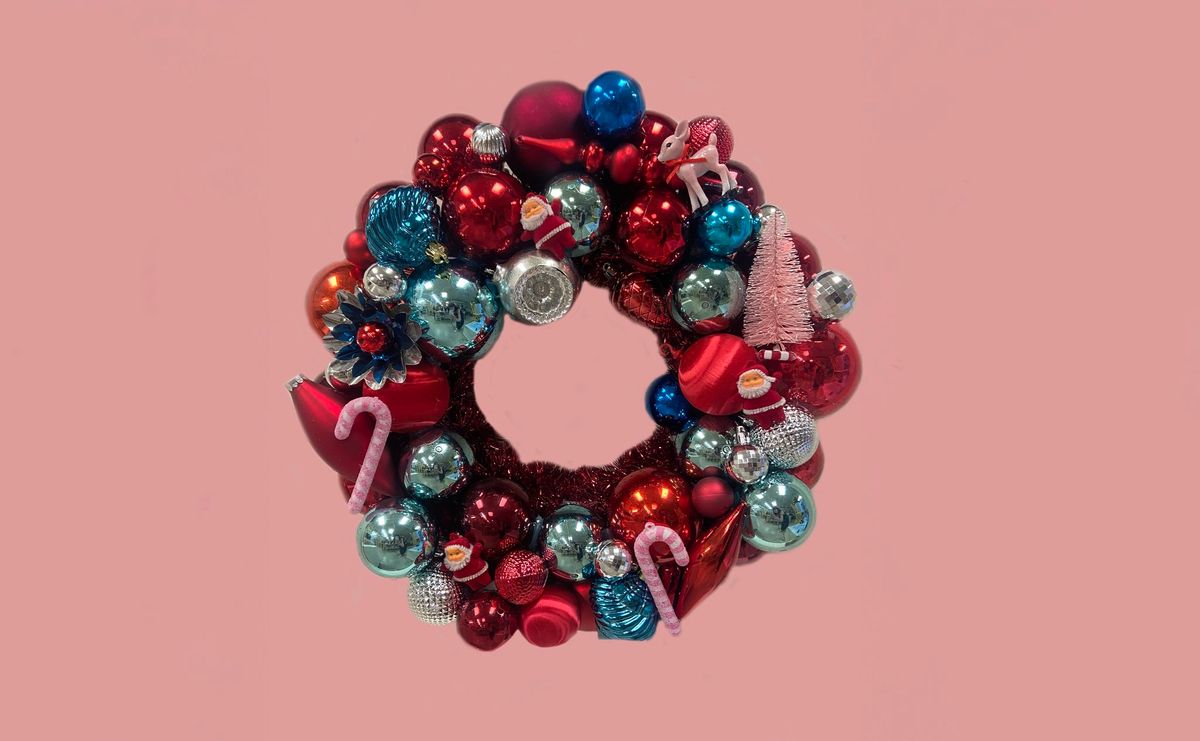 DIY Vintage Inspired Ornament Wreath