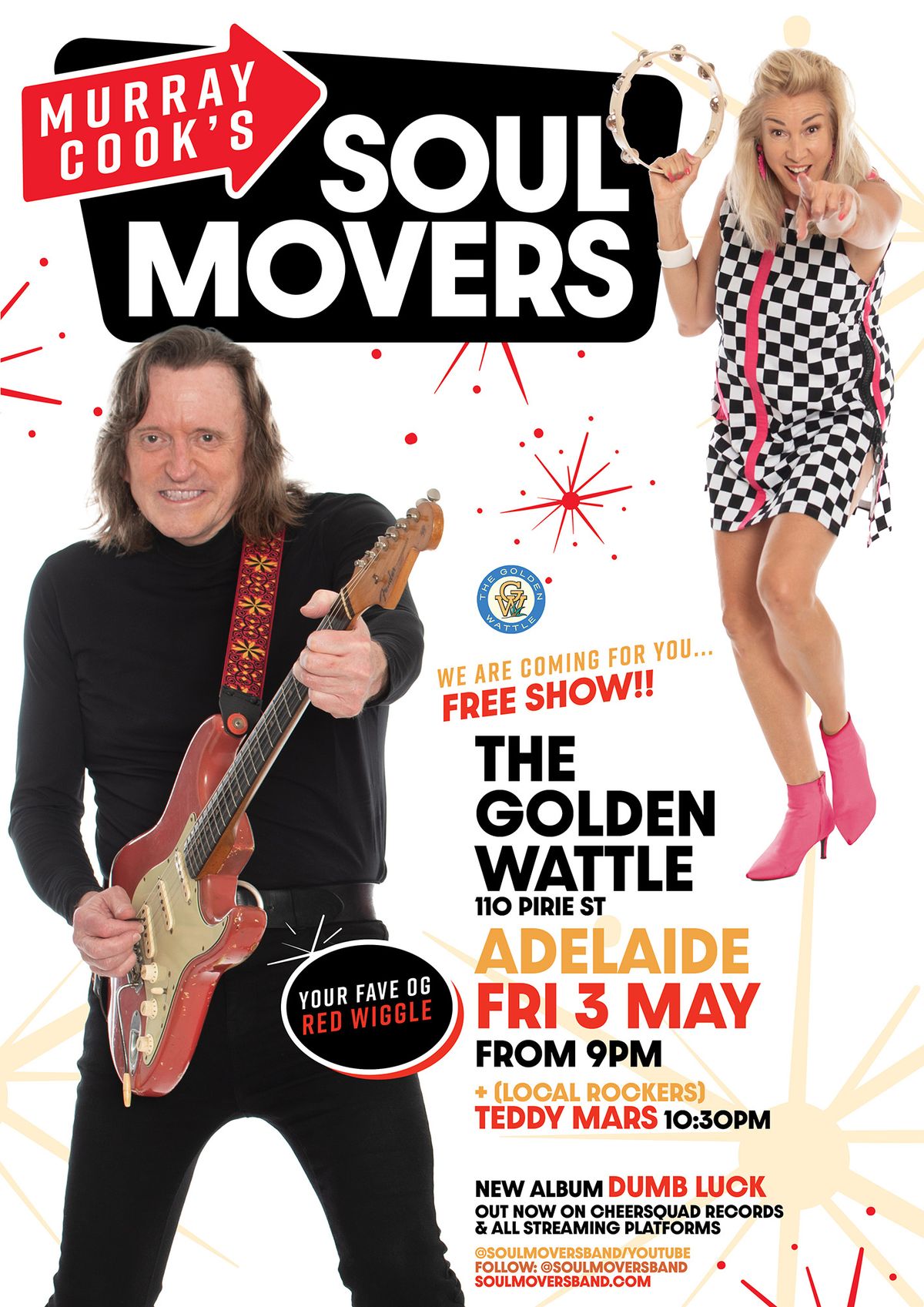 Murray Cook's Soul Movers + Teddy Mars Rock Adelaide