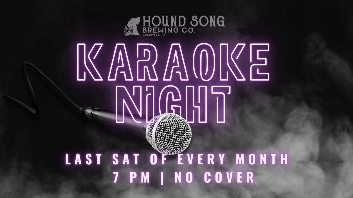 \ud83c\udfa4\ud83c\udf89 Karaoke Night at Hound Song Brewing Co.! \ud83c\udf89\ud83c\udfa4