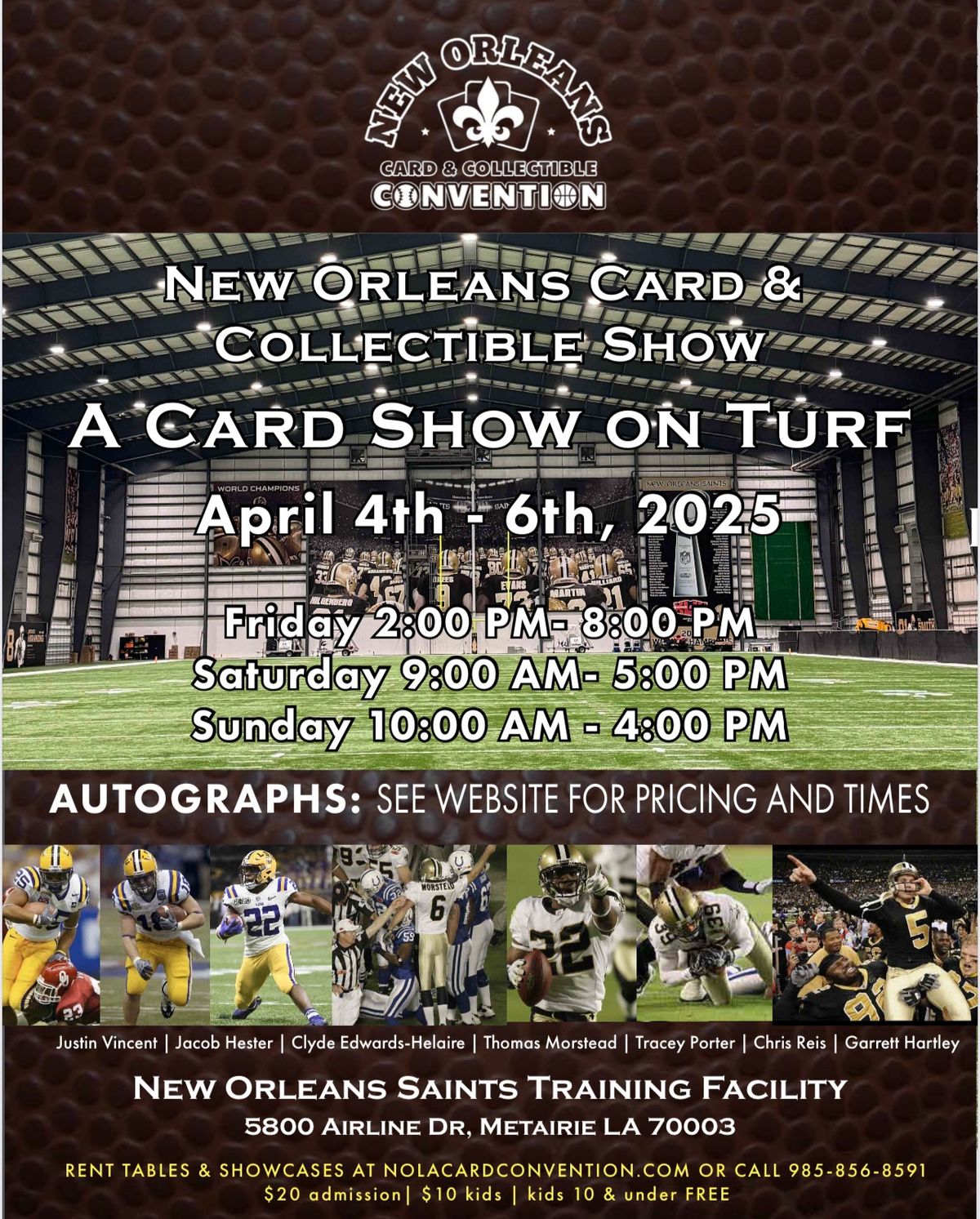 NOLA CARD SHOW AT THE NEW ORLEANS SAINTS TRAINING FACILITY 