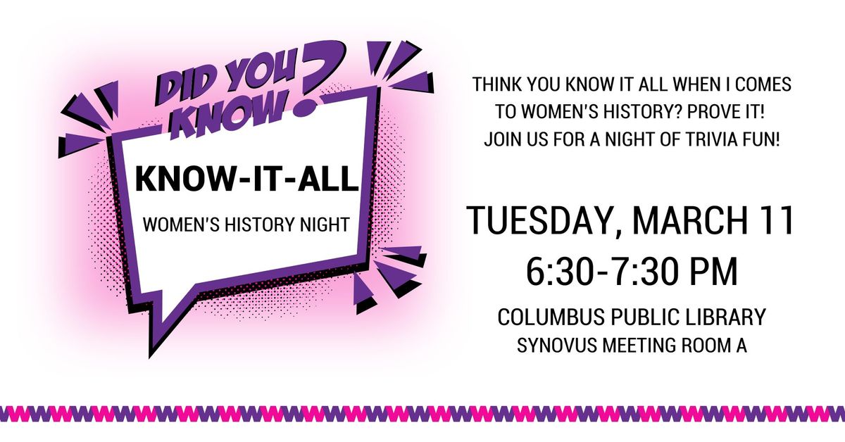 Know-It-All: Women's History Night