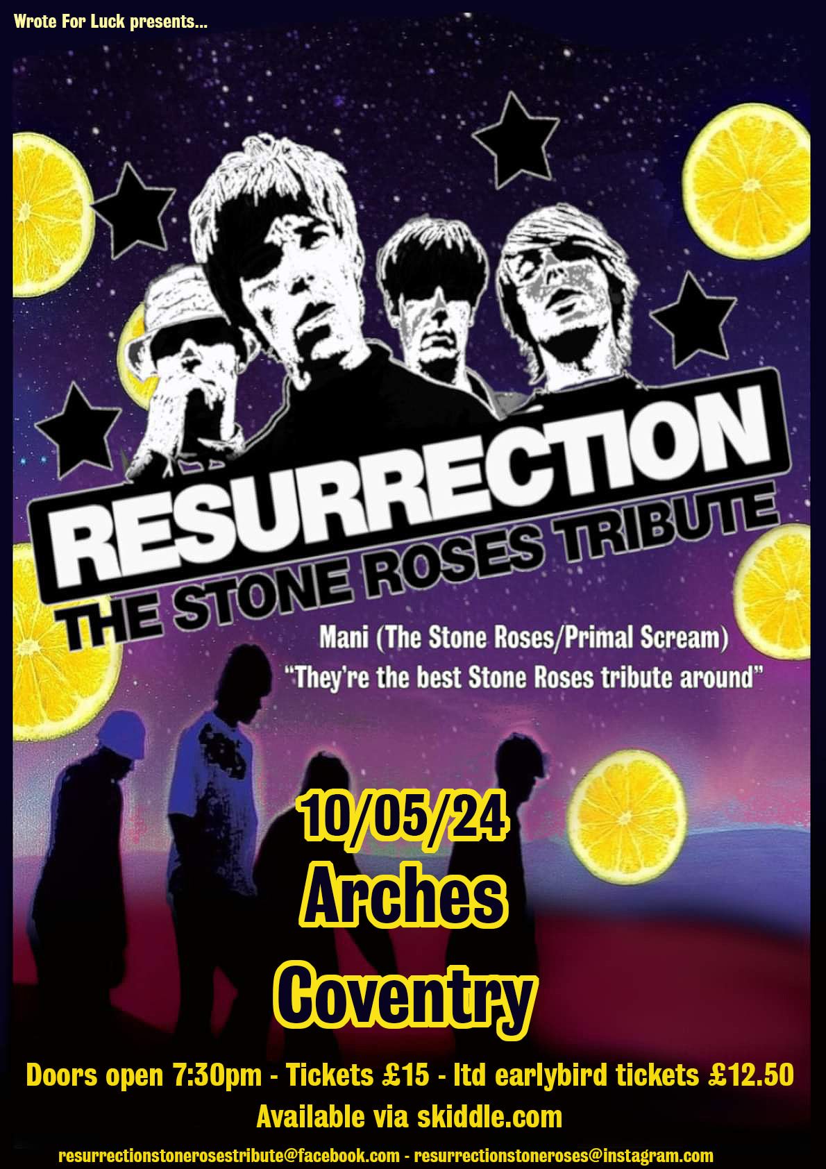 Resurrection Stone Roses - Arches Venue - Coventry