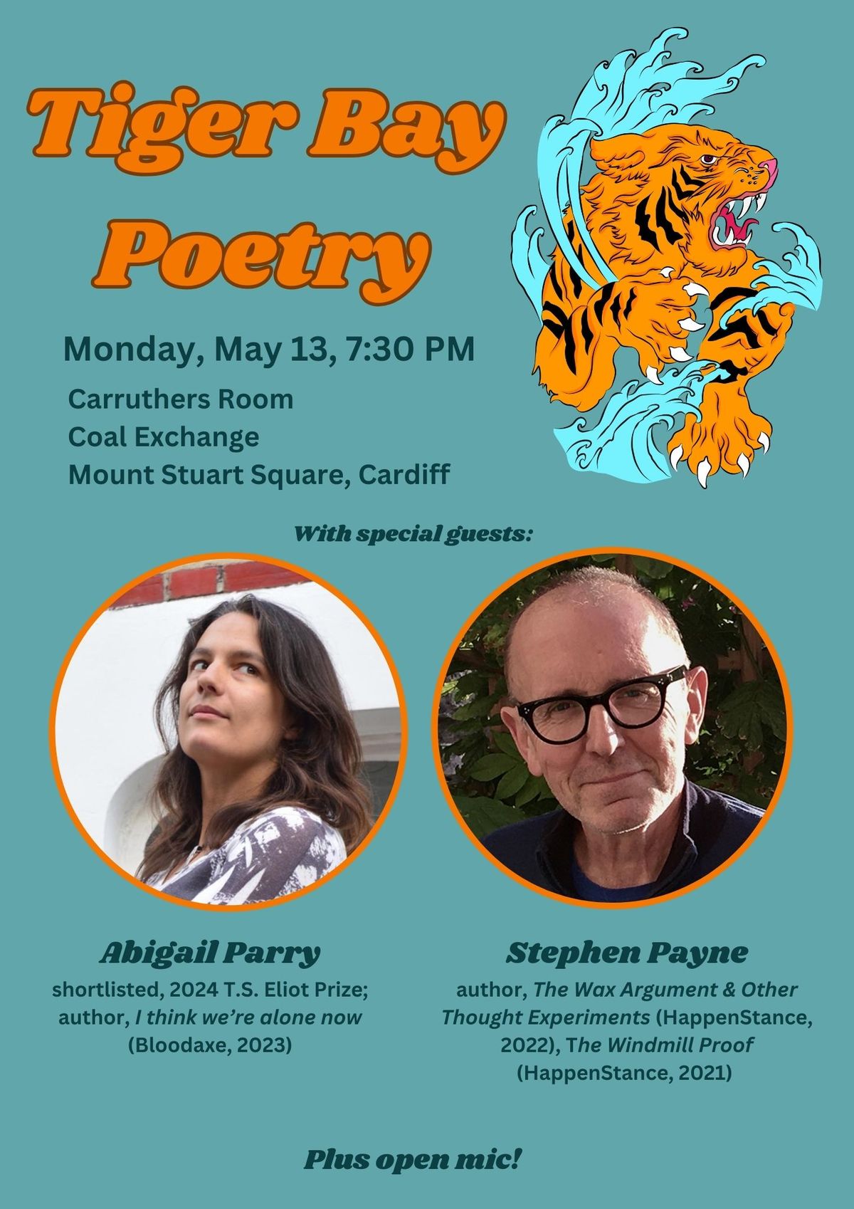 Tiger Bay Poetry with Abigail Parry and Stephen Payne