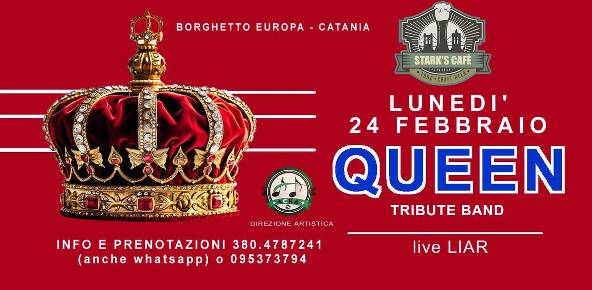 \ud83d\udfe5  QUEEN tribute \ud83d\udfe5  live LIAR \ud83d\udfe5STARK'S CAFE' - Borghetto Europa \ud83d\udfe5