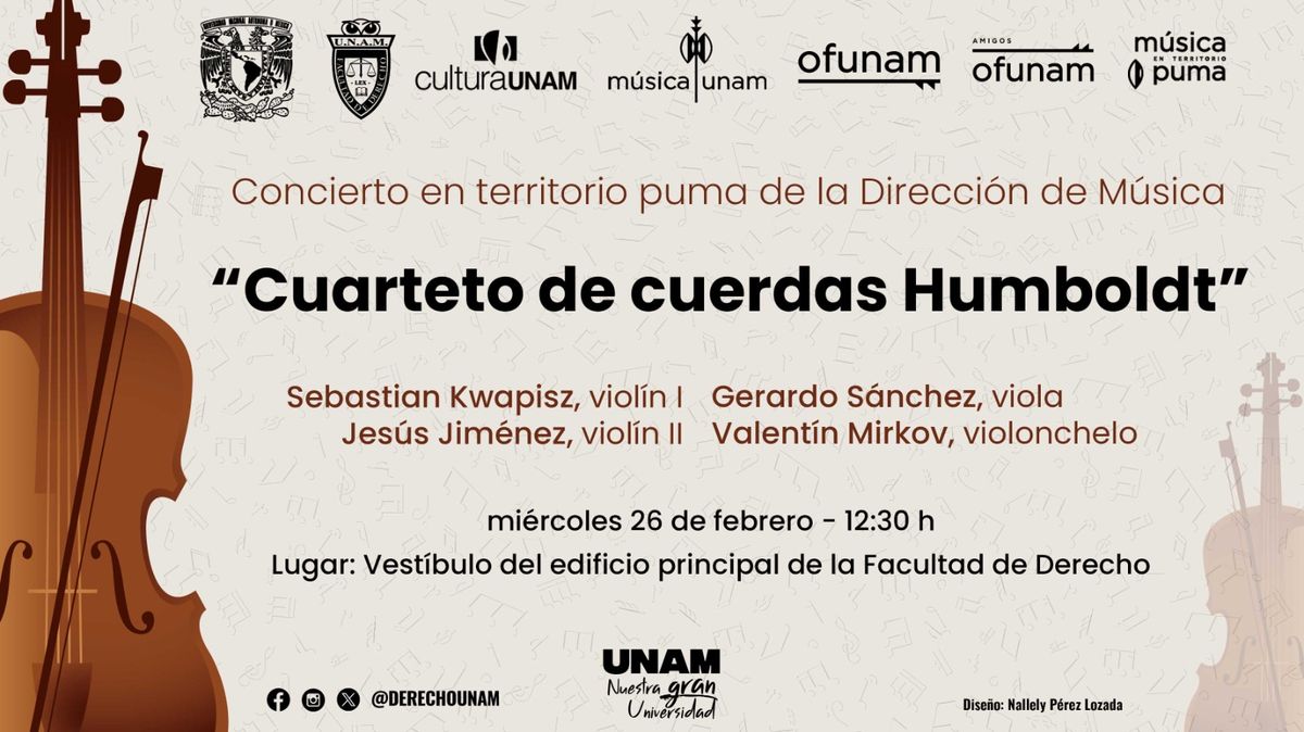 Concierto: "Cuarteto de cuerdas Humboldt".