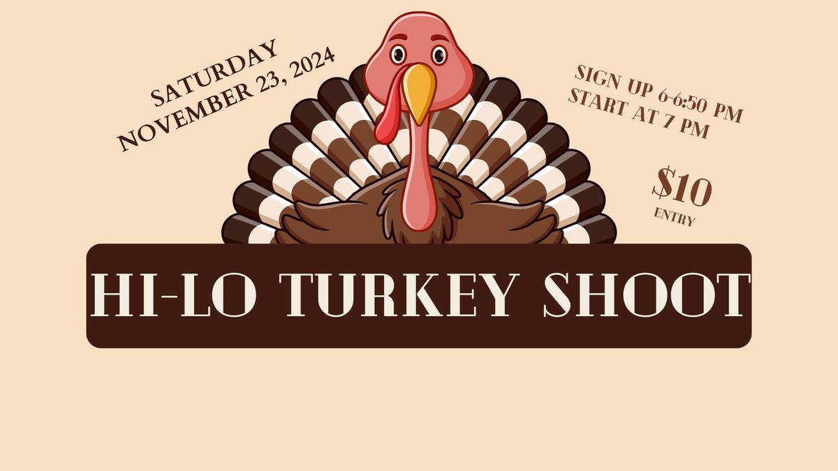 Hi-Lo Turkey Shoot Dart Tournament