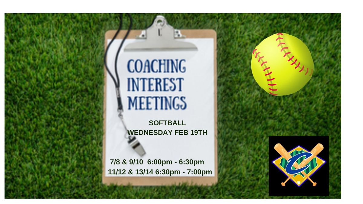 Charlestown Little League Softball Coaching Interest Meeting