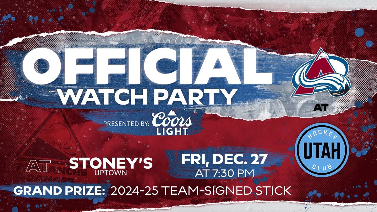  Official Colorado Avalanche Watch Party, Presented by Coors Light \u2013 Stoney\u2019s Uptown