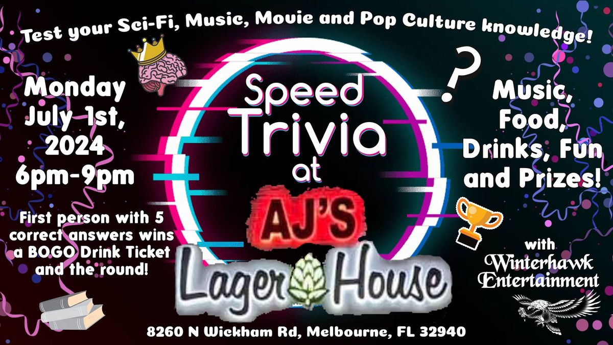 AJ's Lager House Speed Trivia